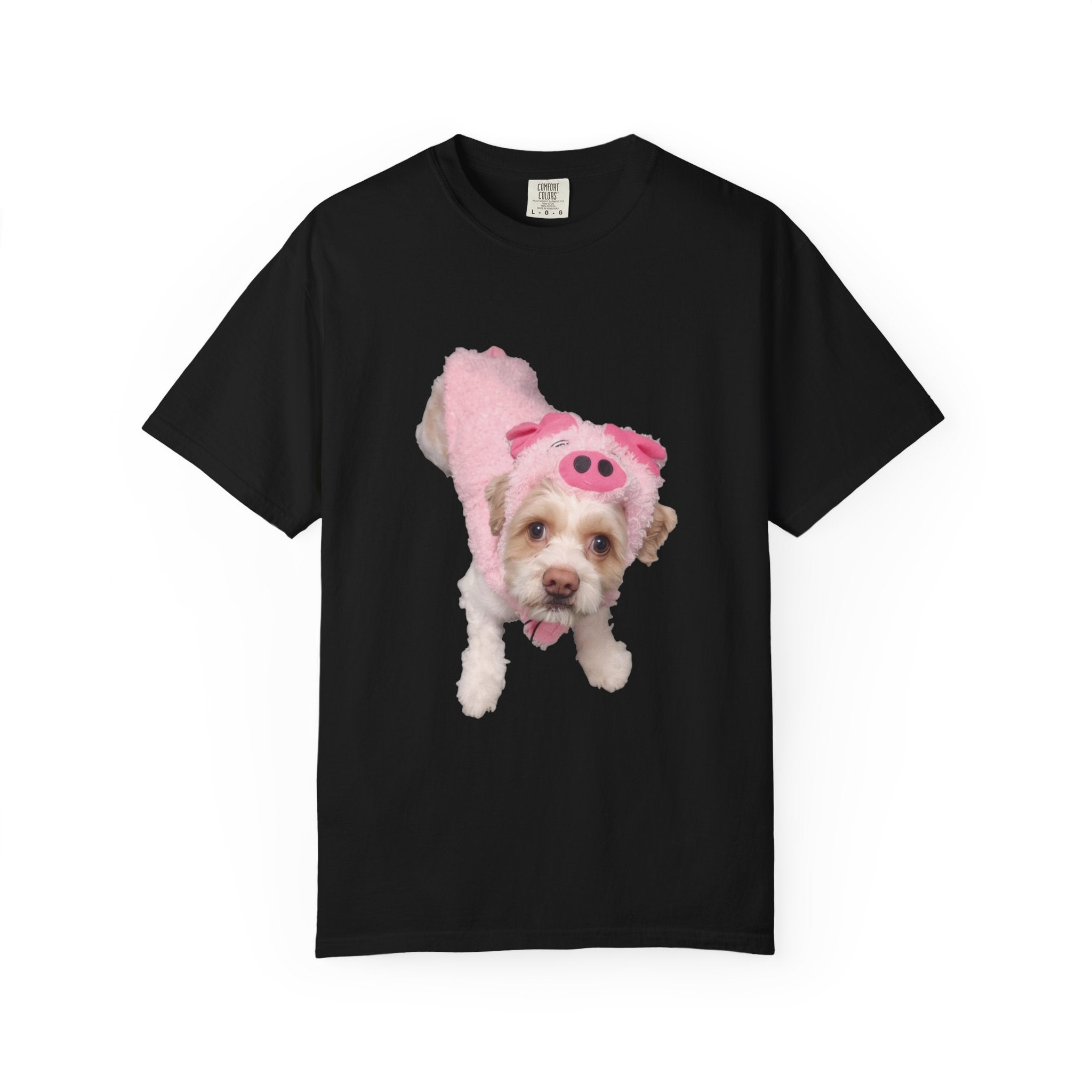 Cute Puppy in Pig Costume T-Shirt — Dog Halloween Costume Tee