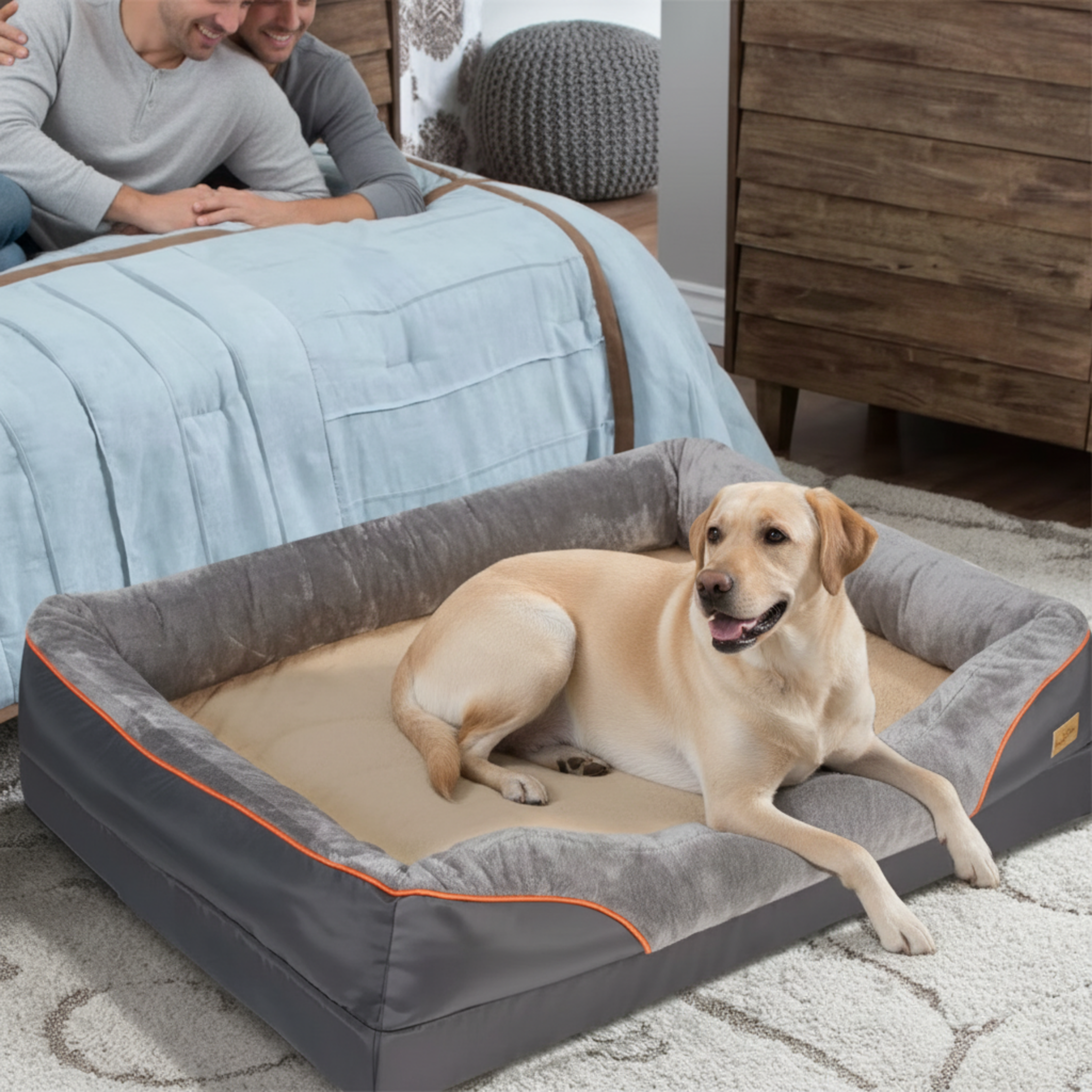 Jumbo Orthopedic Memory Foam Dog Bed - BORWART XPET368