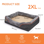 Jumbo Orthopedic Memory Foam Dog Bed - BORWART XPET368